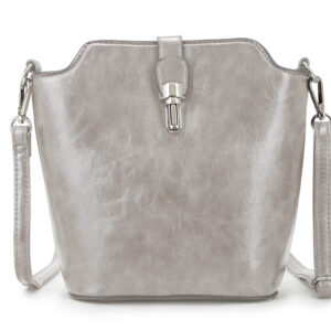 Shoulder Bag with Buckle Grey