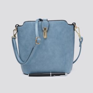 Shoulder Bag with Buckle Blue